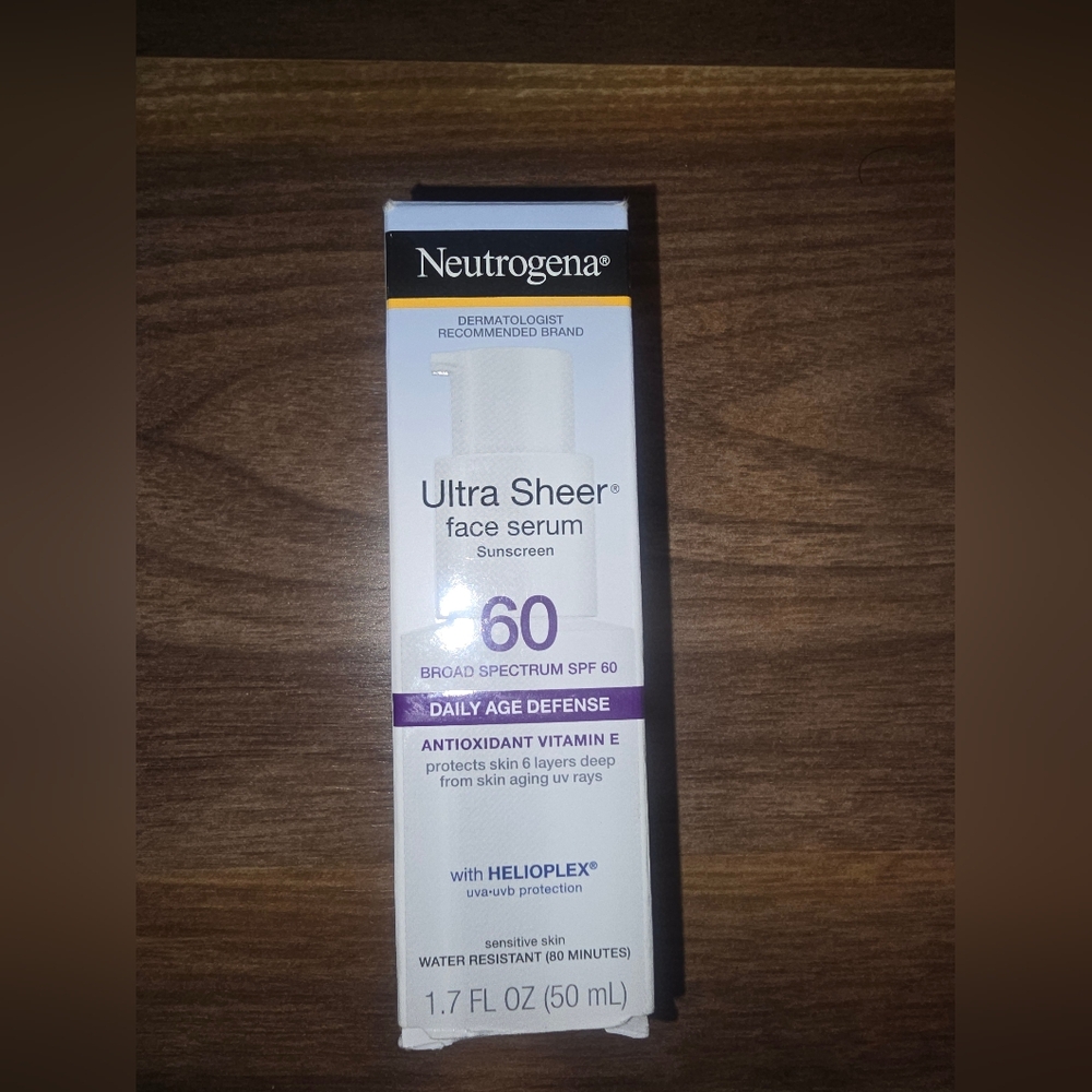 Neutrogena Ultra Sheer SPF 60 Daily Age Defense Sunscreen. New In Box